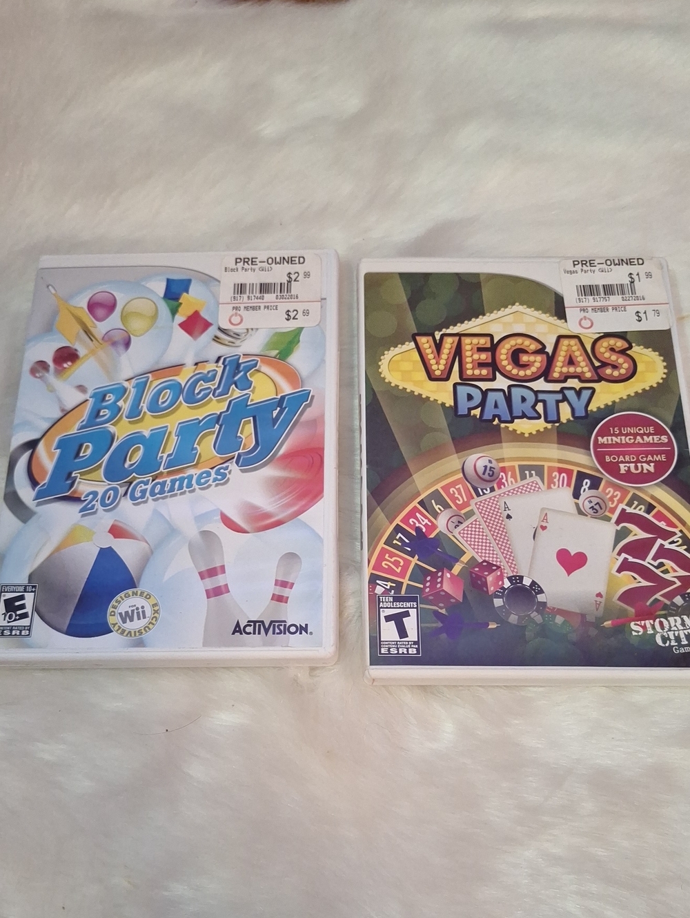 Wii Block Party & Vegas Party Set Of 2 Video Games